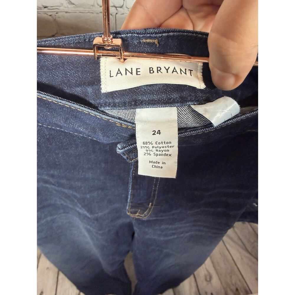 Lane Bryant Jeans 24 Regular Boot Cut Super Stretch Fit Dark Wash New With Tags - Picture 9 of 9